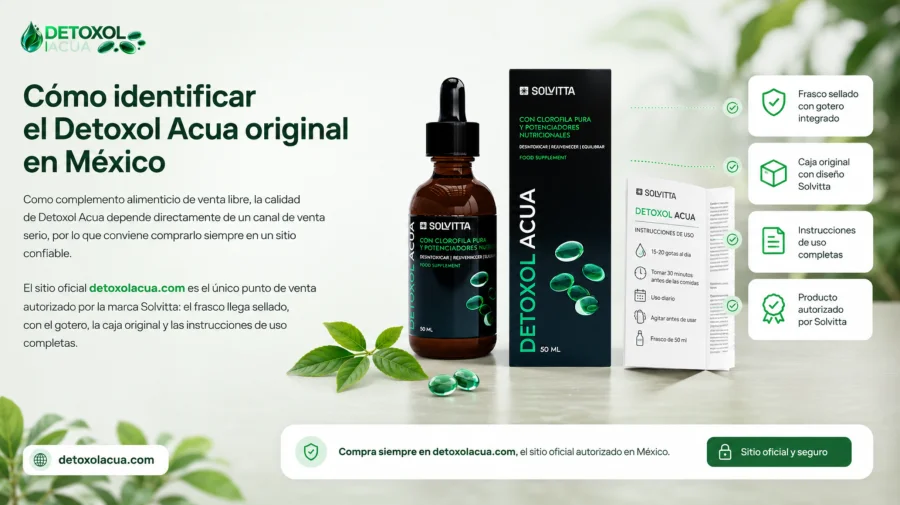 Detoxol Acua - frasco original con caja y sello