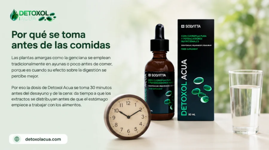 Detoxol Acua - gotero dosificando el producto